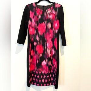 Elie Tahari Black and Pink Dress